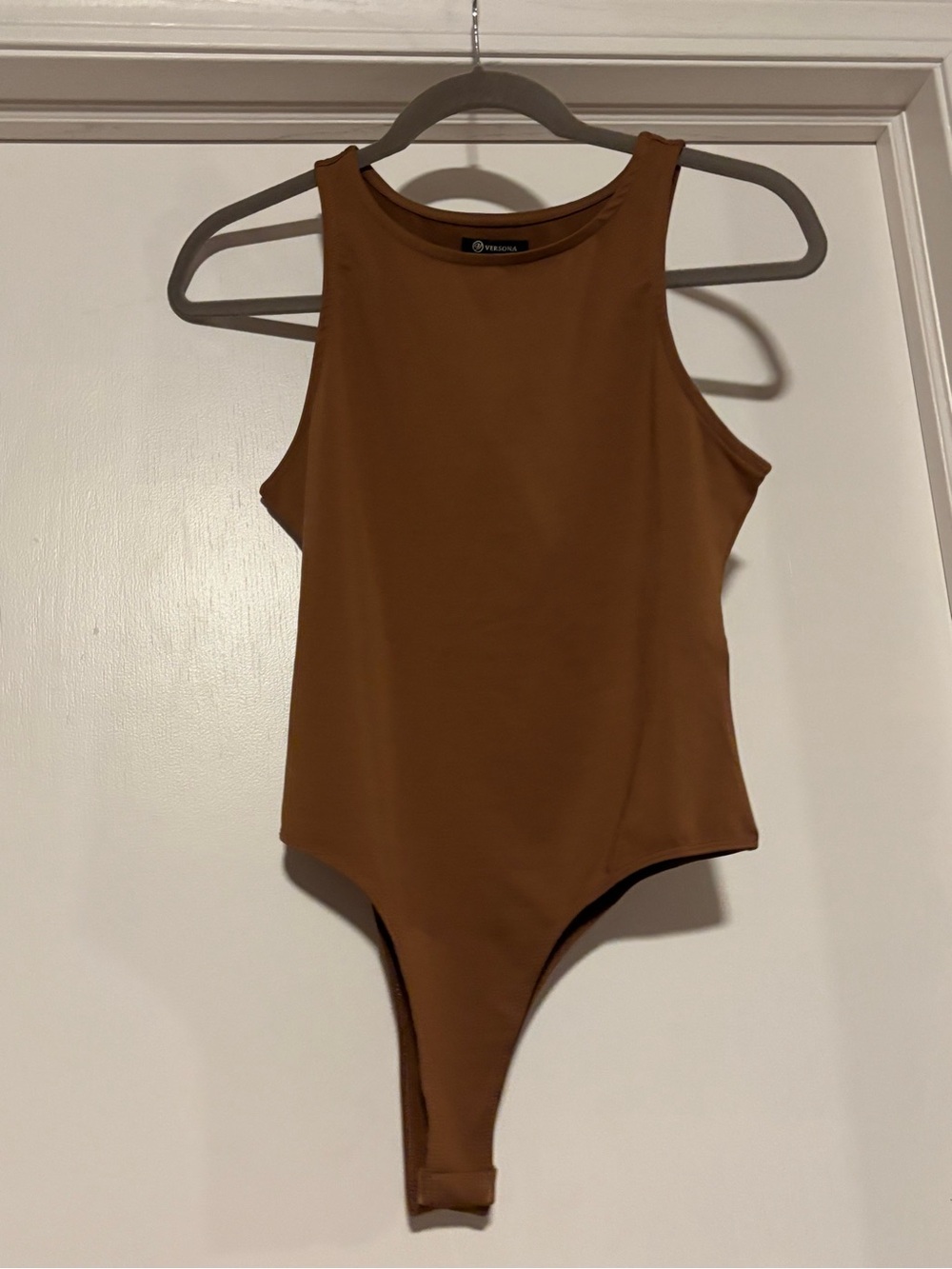 🎉Versona Women's Tan Tank Bodysuit